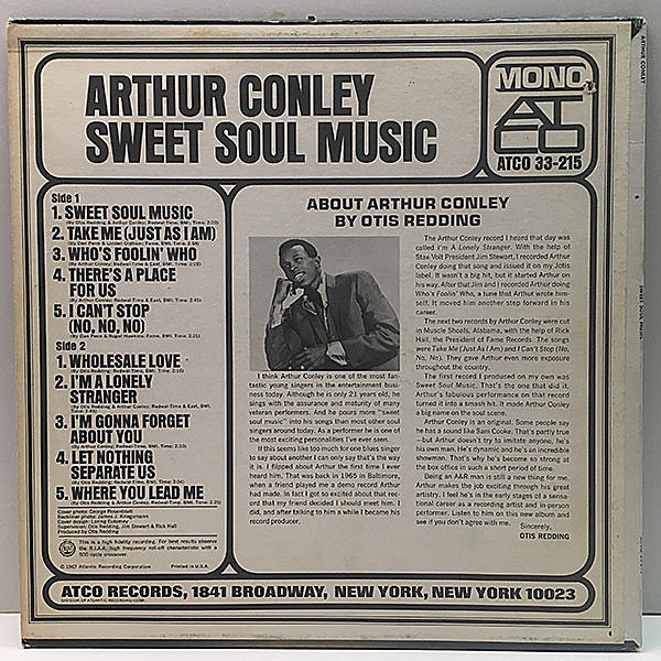 ARTHUR CONLEY / Sweet Soul Music (LP) / ATCO | WAXPEND RECORDS