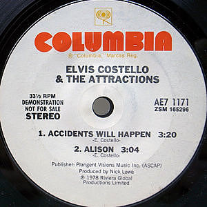 レコード画像：ELVIS COSTELLO / Accidents Will Happen / Alison