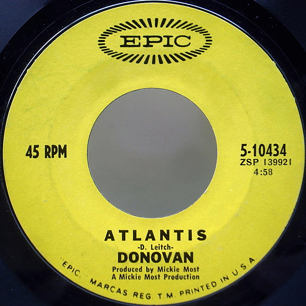 DONOVAN / To Susan On The West Coast Waiting / Atlantis (7