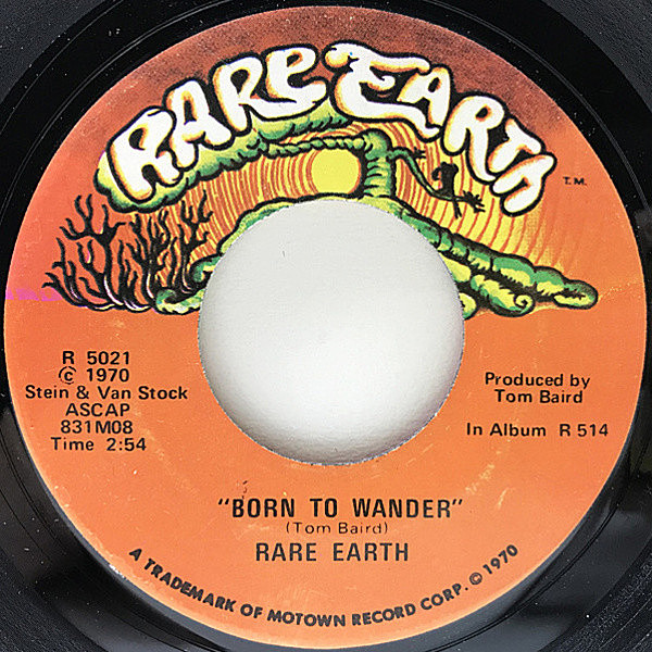 レコードメイン画像：【キラー・ハード・ファンク】美盤!! 7インチ USオリジナル RARE EARTH Born To Wander / Here Comes The Night ('70) レア・アース 45RPM.