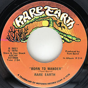 レコード画像：RARE EARTH / Born To Wander / Here Comes The Night