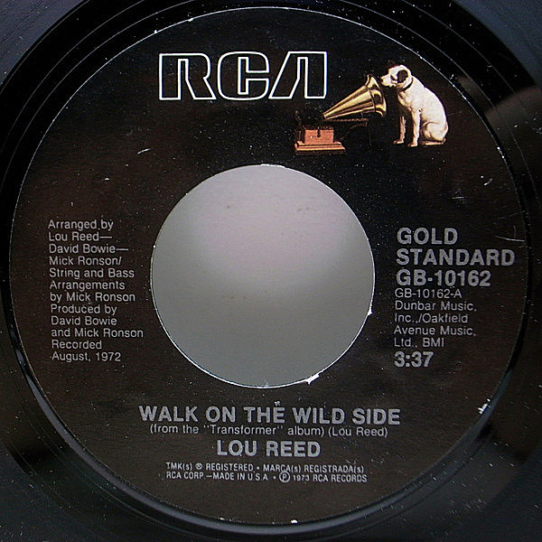 レコードメイン画像：【A.T.C.Q／Can I Kick It? ネタ】US 7インチ LOU REED Walk On The Wild Side / Vicious ワイルド・サイドを歩け N.Y.クラシック 人気曲！