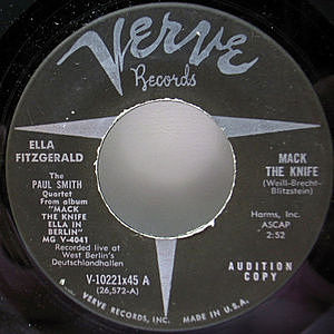 レコード画像：ELLA FITZGERALD / Mack The Knife