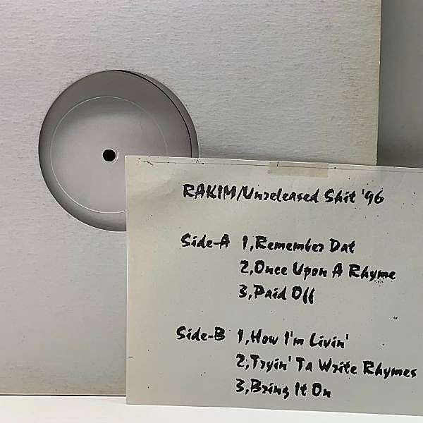 レコードメイン画像：【ホワイト・オンリー！レア未発表集】US 12インチ RAKIM Unreleased Shit '96 (UTD 745) Remember That, BOB JAMESネタ Once Upon A Rhyme