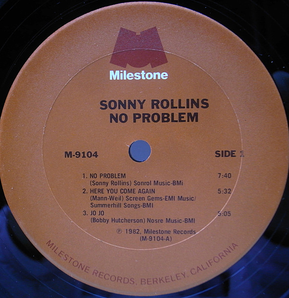 SONNY ROLLINS / No Problem (LP) / Milestone | WAXPEND RECORDS