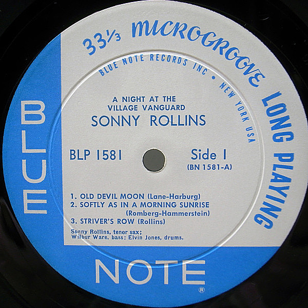 SONNY ROLLINS / A Night At The Village Vanguard (LP) / Blue