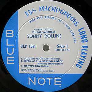SONNY ROLLINS / A Night At The Village Vanguard (LP) / Blue Note
