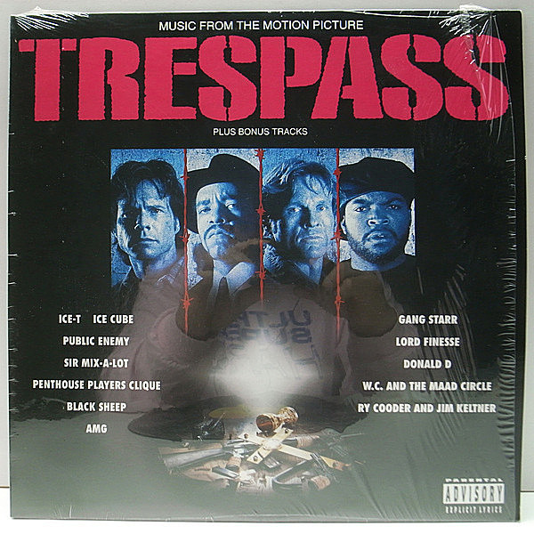 レコードメイン画像：シュリンク美品!! USオリジナル VARIOUS Trespass (Music From The Motion Picture) PUBLIC ENEMY, GANG STARR, RY COODER ほか O.S.T. LP