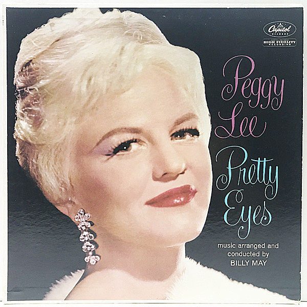 レコードメイン画像：良好盤!! MONO 初版 Left-Logo 虹ツヤ USオリジナル PEGGY LEE Pretty Eyes (Capitol T 1401) '60年 モノラル 原盤 ペギー・リー LP