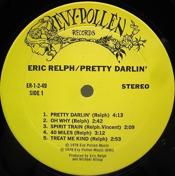 ERIC RELPH / Pretty Darlin' (LP) / Evy Pollen | WAXPEND RECORDS