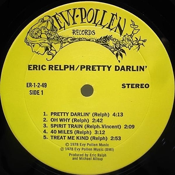 Eric Relph “Pretty Darlin” LP レコード ERIC RELPH 