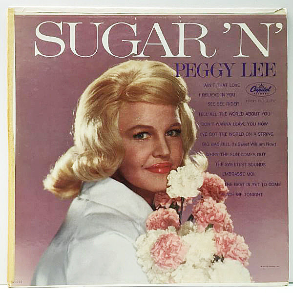 レコードメイン画像：良好盤!! MONO 初版 虹ツヤ USオリジナル PEGGY LEE Sugar 'N' Spice ('62 Capitol) ペギーの甘辛両側面を味わえる好盤 BENNY CARTER cond.