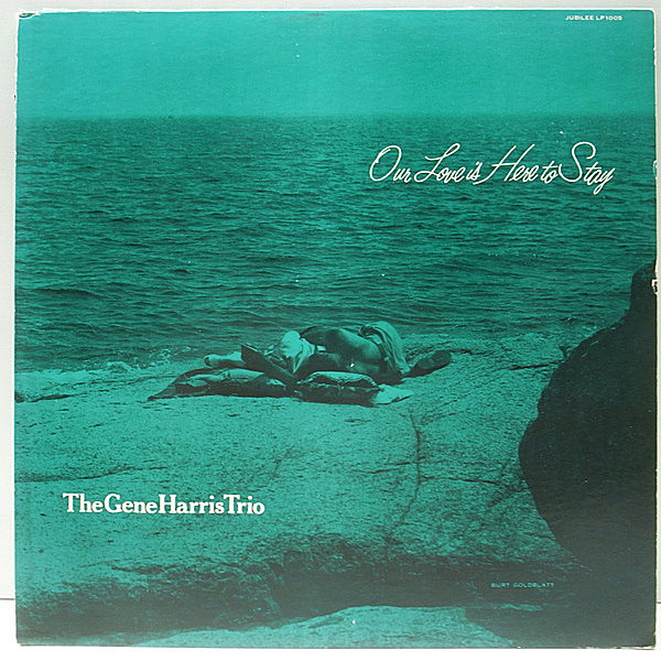 レコードメイン画像：良好!! MONO 深溝 GENE HARRIS TRIO Our Love Is Here To Stay (Jubilee 1005) ピアノトリオ 傑作盤 | 秀逸なBURT GOLDBLATTジャケット
