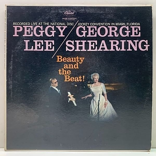 レコードメイン画像：レアな美盤!! USオリジナル MONO 初版 左Logo 虹ツヤ PEGGY LEE / GEORGE SHEARING QUINTET Beauty And The Beat ('59 Capitol) 絶頂期Live