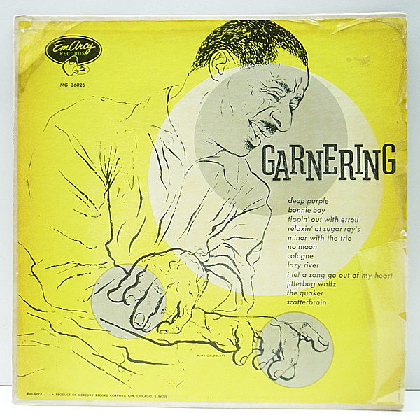 レコードメイン画像：US [12''LP] オリジナル MONO 小ドラマー 深溝 ERROLL GARNER Garnering (EmArcy MG 36026) Burt Goldblatt 仕様 ピアノトリオ 珍盤