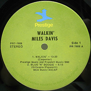 MILES DAVIS / Walkin' (LP) / Prestige | WAXPEND RECORDS