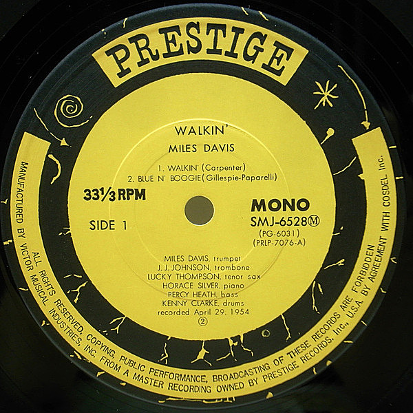 MILES DAVIS / Walkin' (LP) / Prestige | WAXPEND RECORDS