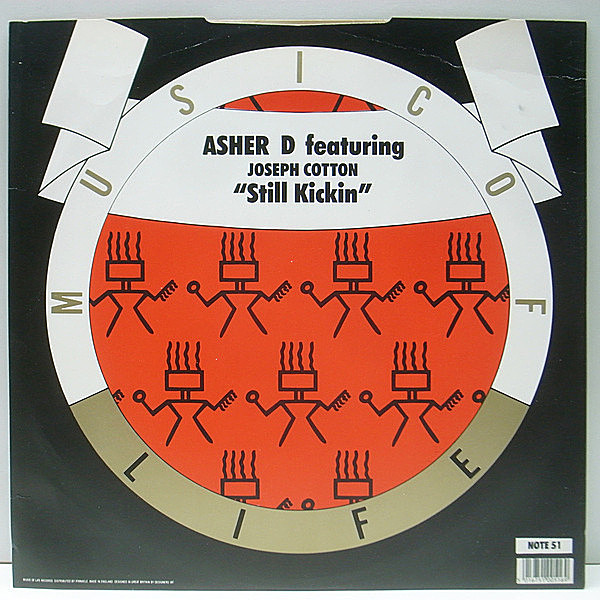 レコードメイン画像：美品!! UKオリジナル 12インチ ASHER D FEAT. JOSEPH COTTON Still Kickin' ('91 Music Of Life) インスト Ver. 収録 33RPM. RAGGA HIPHOP