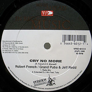 レコード画像：ROBERT FRENCH / GRAND PUBA / JEFF RED / Cry No More / Time Is Slipping
