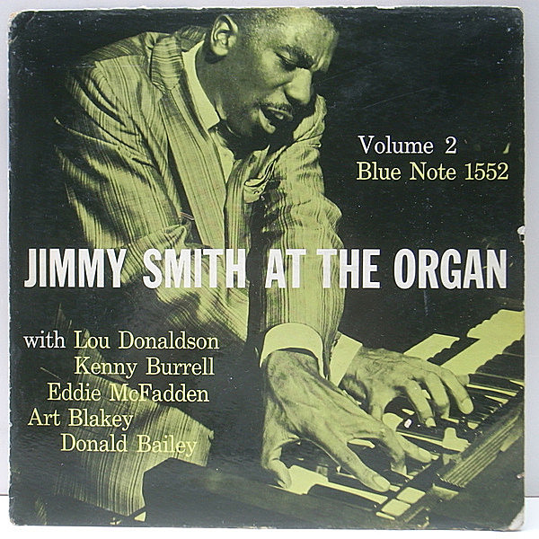 レコードメイン画像：MONO 47WEST63rd. 深溝 JIMMY SMITH At The Organ, Volume 2 (Blue Note BLP 1552) KENNY BURRELL, ART BLAKEY ほか