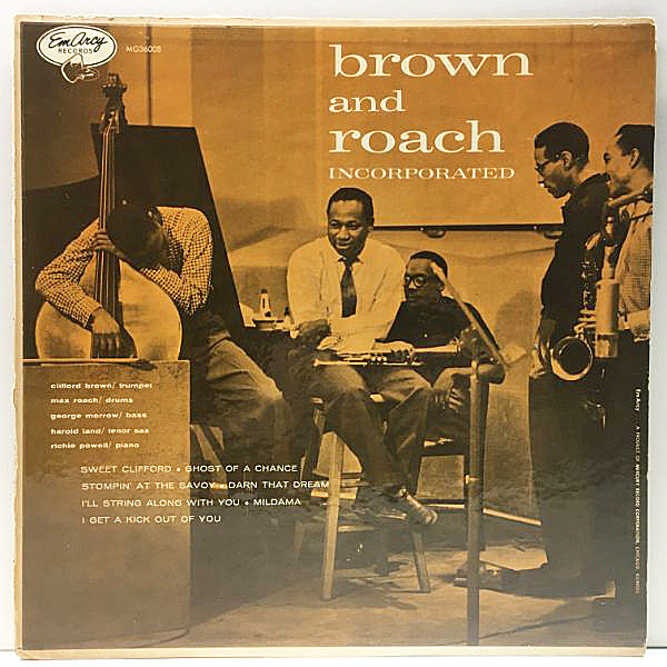 レコードメイン画像：良好!! 1st [YMG, 銀環, 大太鼓, 青刷] CLIFFORD BROWN And MAX ROACH Incorporated (EmArcy MG 36008) HAROLD LAND, RITCHIE POWEL