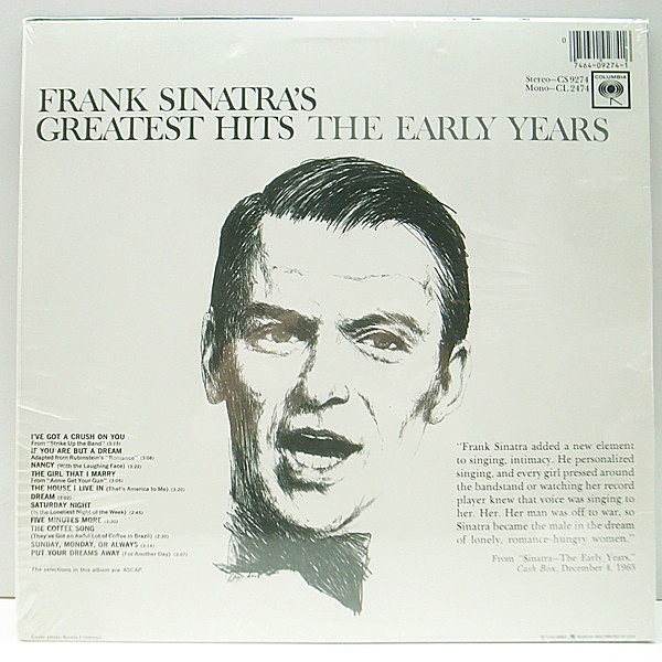 Frank Sinatra's Greatest Hits UK(英)盤 初期盤Ω