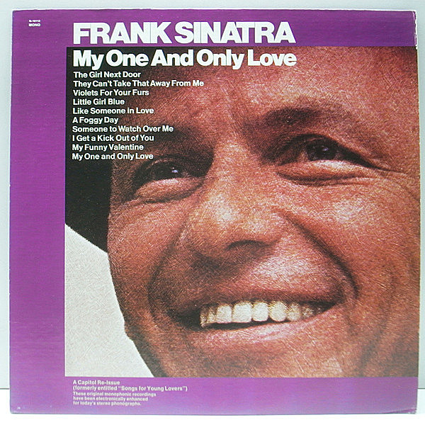 レコードメイン画像：MONO モノラル 美品!! FRANK SINATRA My One And Only Love (Capitol) シナトラの名唱をたっぷり綴ったスタンダード集