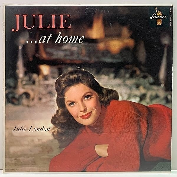 レコードメイン画像：良好!! MONO 虹ツヤ 深溝 USオリジナル JULIE LONDON Julie... At Home ('60 Liberty) ジュリー・ロンドン 人気盤 Jimmy Rowles, Al Viola