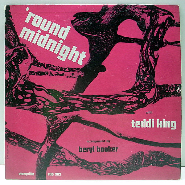 レコードメイン画像：レア 10''LP 原盤 USオリジナル TEDDI KING Round Midnight ('53 Storyville 302) w./Beryl Booker [Flat, 深溝 MONO] テディ・キング