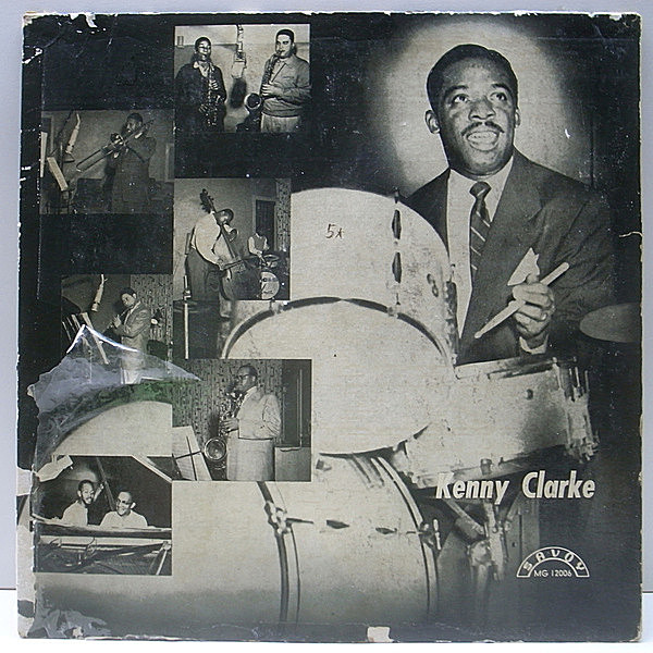 レコードメイン画像：良好盤!! モノクロ 1st仕様 Flat USオリジナル MONO 手書きRVG 赤ラベル 深溝 KENNY CLARKE Same (Savoy MG 12015) Telefunken Blues