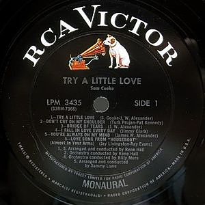 SAM COOKE / Try A Little Love (LP) / RCA Victor | WAXPEND