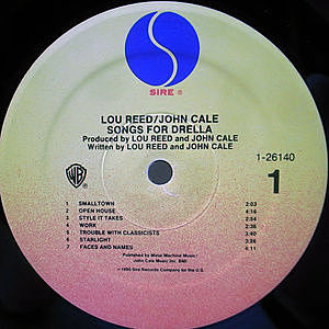LOU REED / JOHN CALE / Songs For Drella (LP) / Sire | WAXPEND RECORDS LOU REED / JOHN CALE / Songs For Drella (LP) / Sire | WAXPEND RECORDS