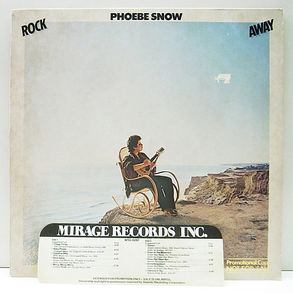 レコードメイン画像：プロモ 美盤!! SLM + TML刻印 USオリジナル PHOEBE SNOW Rock Away ('81 Mirage) Billy Joelのバンドを従えた移籍第一弾 LP