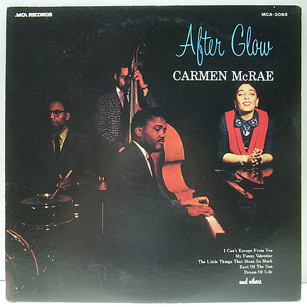 レコードメイン画像：美盤!! CARMEN McRAE After Glow カーメン・マクレエ／アフター・グロウ '73年 国内盤での初出 Ray Bryant Trioとの最高傑作