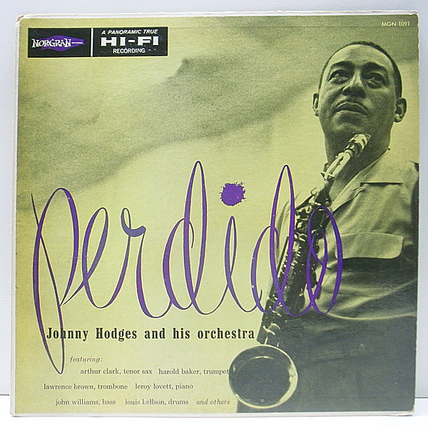 レコードメイン画像：良好盤!! Norgran 深溝 US初期プレス JOHNNY HODGES Dance Bash (MG N-1091) MONO 深溝 Ben Webster, Leroy Lovett, Ray Brown ほか