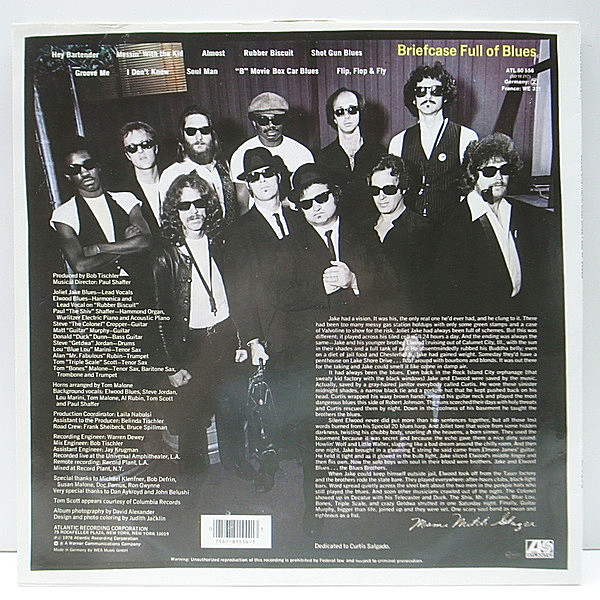 BLUES BROTHERS / Briefcase Full Of Blues (LP) / Atlantic BLUES BROTHERS / Briefcase Full Of Blues (LP) / Atlantic