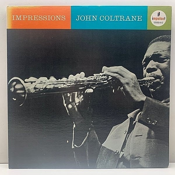 レコードメイン画像：【w/ Eric Dolphy, Reggie Workman】美盤!! GFジャケ 米70sプレス JOHN COLTRANE Impressions (Impulse AS-42) US 緑ラベ