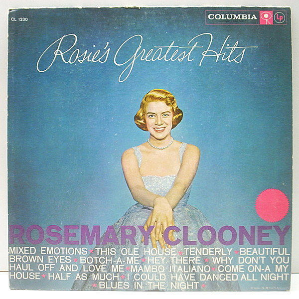レコードメイン画像：良好品!! MONO 6eye 深溝 USオリジナル ROSEMARY CLOONEY Rosie's Greatest Hits (Columbia CL 1230) 家へおいでよ Tenderly ほか