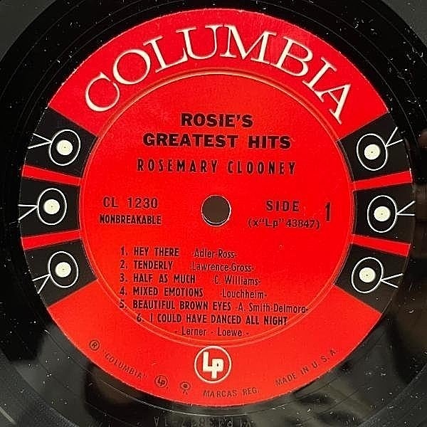 Rose レコード ROSEMARY CLOONEY / Rosie's Greatest Hits (LP) / Columbia