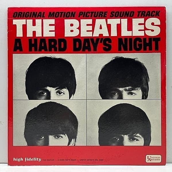 レコードメイン画像：美品 MONO USオリジナル MONO 英番一桁 THE BEATLES A Hard Day's Night ('64 United Artists UAL 3366) 初回THIS BOYオンリー 米モノラル
