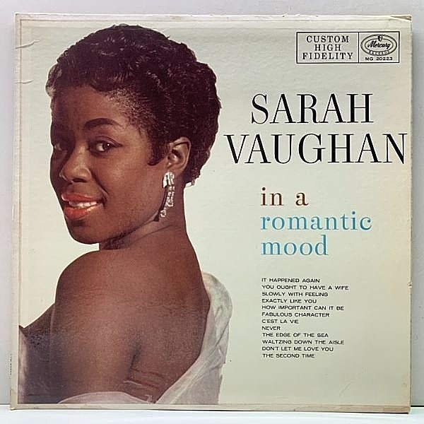 レコードメイン画像：レアな美盤!! MONO 深溝 USオリジナル SARAH VAUGHAN In A Romantic Mood ('57 Mercury MG 20223) サラ・ヴォーン 米 初回 モノラル