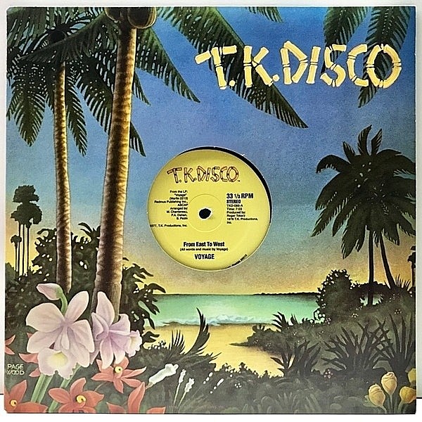 レコードメイン画像：【フレンチ・ディスコ／ガラージ・クラシック】12インチ USオリジナル VOYAGE From East To West / Lady America ('78 T.K. Disco) 33RPM.