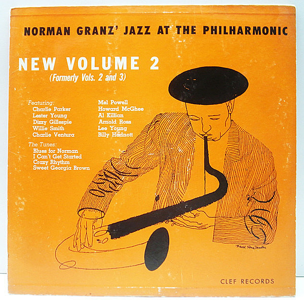 レコードメイン画像：Clef USオリジナル『Norman Granz' Jazz At The Philharmonic Vol. 2』Charlie Parker , Willie Smith, Lester Young | JATP 好セッション