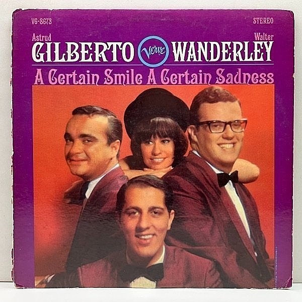 レコードメイン画像：【w/JOAO GILBERTO】良好盤!! VANGELDER刻印 USオリジ ASTRUD GILBERTO WALTER WANDERLEY A Certain Smile A Certain Sadness ('66 Verve)