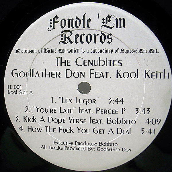 レコードメイン画像：LOU DONALDSONネタ 12インチ 初版 USオリジナル CENOBITES Same ('95 Fondle 'Em) Lex Lugor 他 KOOL KEITH, GODFATHER DON【RANDOM RAP】