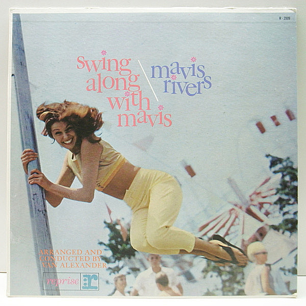 レコードメイン画像：美盤!! MONO 3色ラベル 深溝 MAVIS RIVERS Swing Along With Mavis ('61 Reprise R 2009) サモア出身の実力派女性シンガー