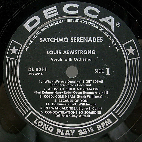 LOUIS ARMSTRONG / Satchmo Serenades (LP) / Decca | WAXPEND