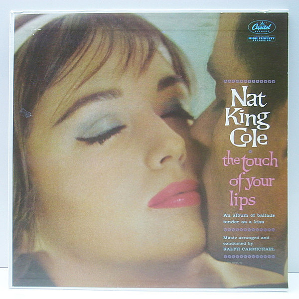 レコードメイン画像：MONO 初版 縦線 左ロゴ 虹ツヤ USオリジナル NAT KING COLE The Touch Of Your Lips (Capitol W-1574) 名唱たっぷりの'61年作