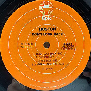 BOSTON / Don't Look Back (LP) / Epic | WAXPEND RECORDS