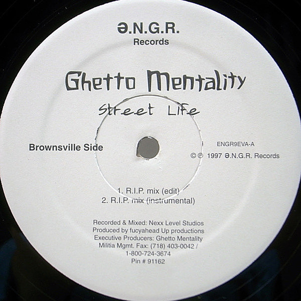 レコードメイン画像：【激レア・アングラ】シュリンク美品!! 12インチ USオリジナル GHETTO MENTALITY Street Life ('97 E.N.G.R.) CRUSADERS名曲HIPHOPカヴァー